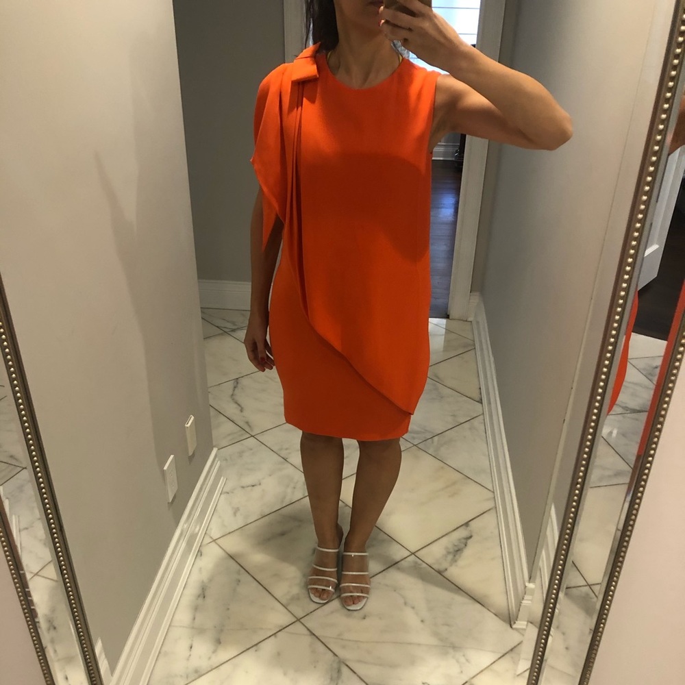 Raoul bright orange dress